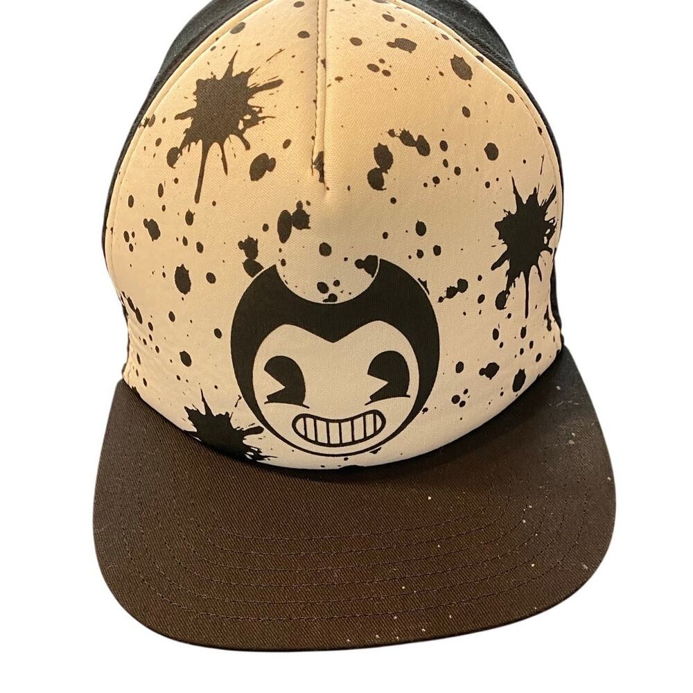 Bendy Ink Splatter Snapback Hat Adjustable Cap Cartoon Gamer‎ theMeatly Horror